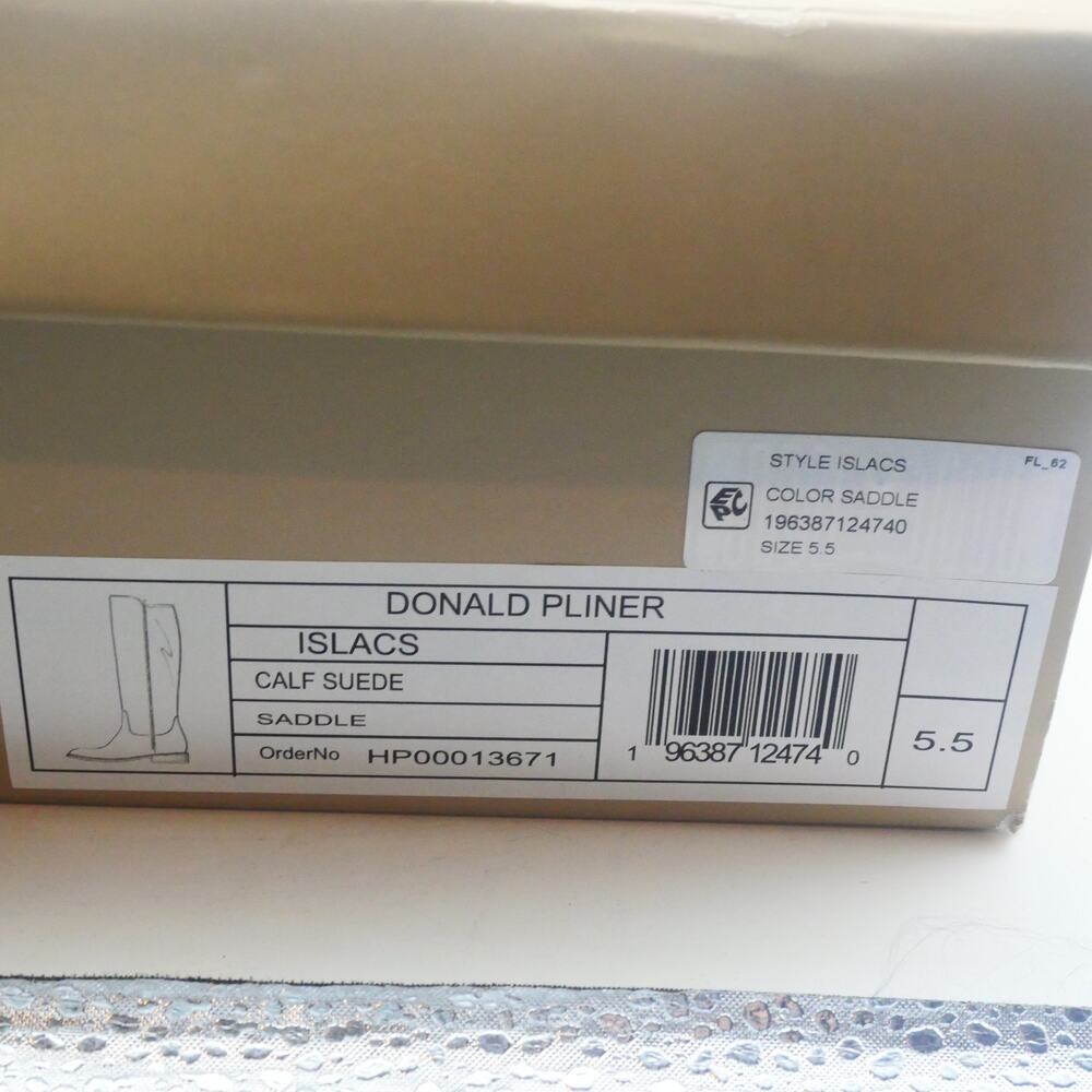 NEW Donald Pliner Isla Calf Suede Women's 5.5 Tall Boots Saddle Brown - Picture 9 of 10